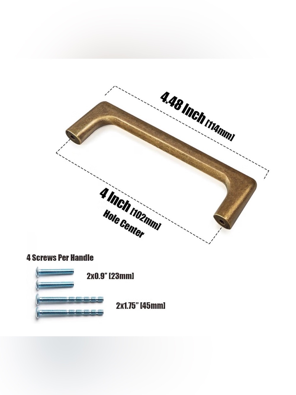 Vintage Brass Cabinet Pull Handle - Antique Brass Finish 6pack. Boho dresser